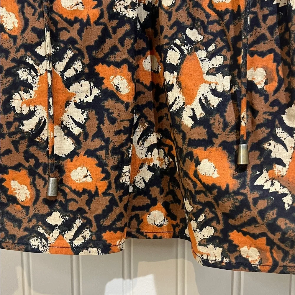 Free People Women’s Willow Print Puff Sleeve 100% Cotton Blouse Size XS
